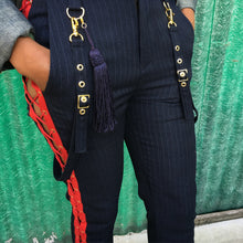LACE UP PIN STRIPE PANTS