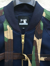 Camouflage detail baseball jacket